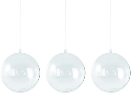 15x Kerstballen om te vullen 12 cm - Kerstbal Transparant