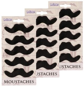 15x Mexicaanse snorren zelfklevend - Verkleed accessoire - Carnaval - Mexico themafeest