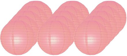15x Roze bol lampionnen 25 cm - Feestlampionnen