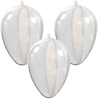 15x stuks Plastic ei hobby/knutsel materiaal 9 cm - Paaseieren maken