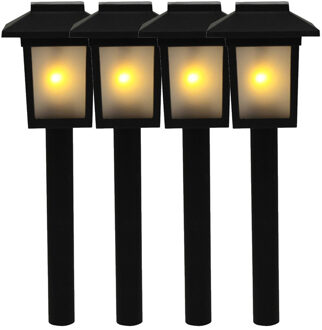 15x Tuinlamp fakkel / tuinverlichting met vlam effect 34,5 cm