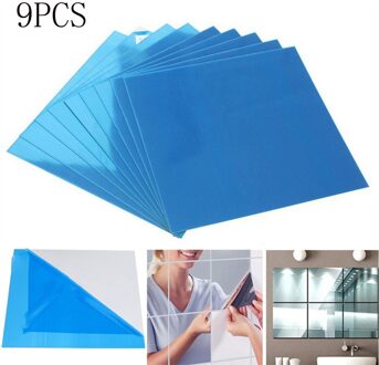 15X15 Cm Vierkante Spiegel Oppervlak Film Muurstickers Decoratie Badkamer Thuis Decors Muurtattoo Zelfklevende 3D spiegel Stickers