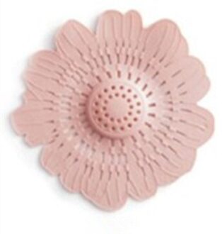15X15Cm Siliconen Keuken Cleaner Sink Filter Riool Afvoer Haar Theepot Filter Badkamer Haar Catcher Sucker Roze