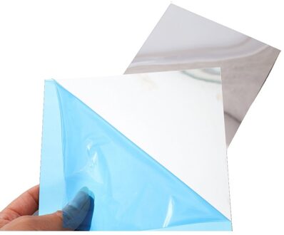 15X15Cm Spiegel Muursticker Home Decoratie Combinatie Verwijderbare Spiegel Sticker Antistatische 16 stk