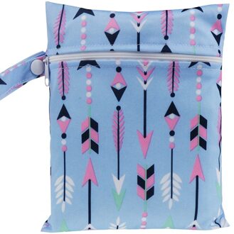 15X20Cm Kleine Size Waterdichte Herbruikbare Nat Zak Gedrukt Pocket Luierzakken Pul Reizen Nat Droog Zakken Mini size Luiertas