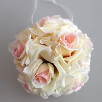 15X21Cm Handgemaakte Kunstmatige Rose Bloemen Zoenen Opknoping Bal Diy Boeket Thuis Bruiloft Decor Lxh champagne