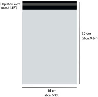 15X25cm Koerier Tas Zelf-Seal Mailbag Plastic Poly Mailing Envelop Waterdicht Postal Mailer Zakken Opslag 25/50/100Pcs 25stk