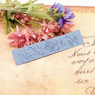 15X3Cm Bloem Bladeren Embossing Mappen Plastic Bump Scrapbooking Diy Template Fondant Inspringen Cake Fotoalbum Kaart Maken