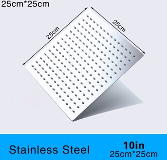 16/12/10/8/6 Inch Vierkante Douchekop Ronde Gepolijst Chroom Rvs Badkamer Regendouche Heads 25cm 10in plein