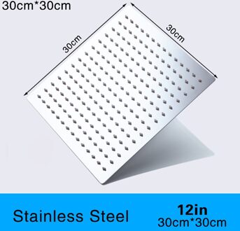 16/12/10/8/6 Inch Vierkante Douchekop Ronde Gepolijst Chroom Rvs Badkamer Regendouche Heads 30cm 12in plein