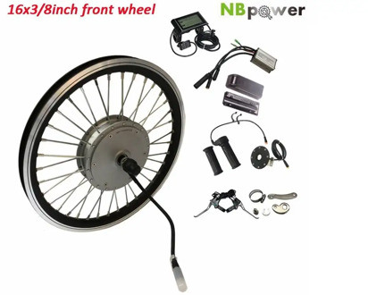 16"3/8 rim 36V 250W Ebike Kit, Brushless Gear Smart hub front Motor, Electric bicycle conversion kit For Brompton
