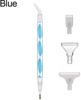 16.5Cm 5D Punt Boor Pen Kristal Pen Diamant Schilderij Pen Diy Ambachten Naaien Accessoires Voor Cross stitch blauw