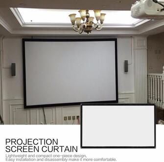 16:9 Draagbare Opvouwbare Projector Screen Wandmontage Home Cinema Theater 3D Hd Projectiescherm Canvas 100 duim