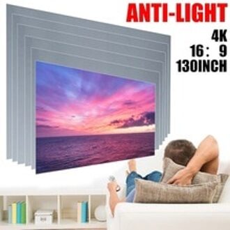 16:9 Projector Eenvoudige Gordijn Screen 50 63 72 '84 100 112 120 130 Inch Home Outdoor Office Draagbare 3D hd Projectiescherm 84 duim