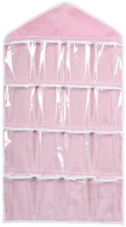 16 Cellen Closet Multi-Rol Opknoping Zak Sokken Beha Ondergoed Rack Hanger Opslag Muur-Mount Органайзер Для Одежды organizer # W2 roze L