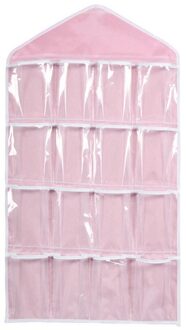 16 Cellen Closet Multi-Rol Opknoping Zak Sokken Beha Ondergoed Rack Hanger Opslag Muur-Mount Органайзер Для Одежды organizer # W2 roze S