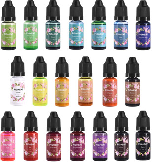 16 Color 10g UV Resin Pigment DIY Crystal Epoxy High Transparency Oily Dye for Crafts Making Filling