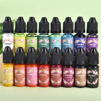 16 Color 10ml Epoxy UV Resin Pigments Non-Toxic Odorless Liquid Colorant For DIY Resin Jewelry Making Handmade Resin Crafts