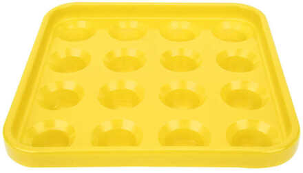 16 Gaten Biljart Bal Lade Plastic Pool Snooker Biljart Bal Opslag Houder 16 Ballen Lade Box Biljart Benodigdheden geel