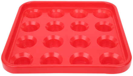 16 Gaten Biljart Bal Lade Plastic Pool Snooker Biljart Bal Opslag Houder 16 Ballen Lade Box Biljart Benodigdheden Rood