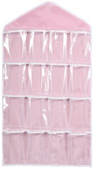 16 Grid Opvouwbare Kledingkast Muur Deur Terug Opknoping Tas Ondergoed Sok Tie Opknoping Shoe Organizer Diversen Clear Pouch # srn 4