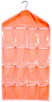 16 Grids Opvouwbare Kledingkast Opknoping Tassen Container Kleding Ondergoed Bras Sokken Stropdassen Hanger Schoenen Opbergtas Oranje