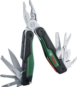 16-in-1 multitool (16-in-1 multitool (punttang, nijptang, draadschaar, 2x schroevendraaier (SL4/6, PH), metrisch liniaal, mes, zaag, vijl,