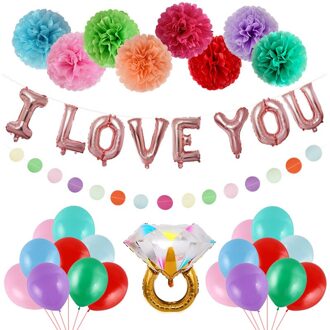 16 Inch Aluminium Folie Brief Ballon Set Valentijnsdag Romantische Bruiloft Decoratie Benodigdheden Brief Aluminium Folie Ballon