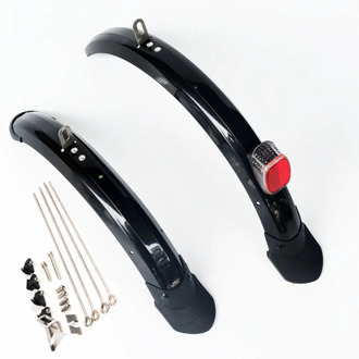 16 inch Folding Bike Mudguard fender 2PCS Front Rear Cycling Bike Mud Guard MTB Bicycle Wings With Rear Light Bike Accessories
