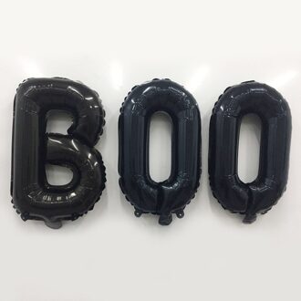 16 Inch Halloween Ballon Boo Letters Winkelcentrum Achtergrond Wanddecoratie Aluminium Film Ballon Set zwart Boo