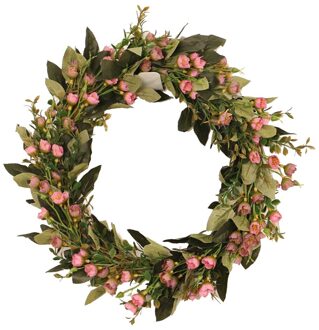 16 Inch Kunstmatige Pasen Krans Met Eucalyptus Bladeren, Kunstmatige Kransen Nep donker kleur