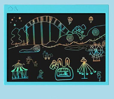 16 Inch Lcd Schrijven Tablet Handschrift Pen Handschrift Pads Ultra Dunne Board Met Wissen Knop Oplaadbare Groot Scherm 16duim kleurrijk blauw