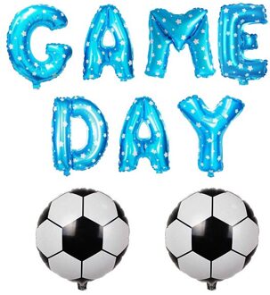 16 Inch Letter Spel Dag Voetbal Ballon Kit Blauw