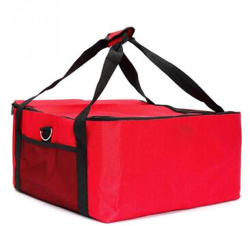 16 Inch Opslag Houder Duurzaam Geïsoleerde Rode Doos Draagbare Verse Voedsel Sterkte Thermische Container Oxford Doek Pizza Levering Zak Rood