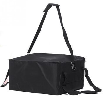 16 Inch Opslag Houder Duurzaam Geïsoleerde Rode Doos Draagbare Verse Voedsel Sterkte Thermische Container Oxford Doek Pizza Levering Zak zwart