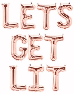 16 Inch Rose Goud Zilver KUNT KRIJGEN VERLICHT Brief Folie Ballonnen Ballonnen Bachelorette Party 21st Verjaardagsfeestje Decoratie roos goud