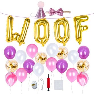 16 Inch Woof Brief Ballonnen Pet Dog Party Set Hond Verjaardag Party Decor Ballonnen Decoratie Voor Honden Party Puppy levert ZCH-CW-BDY-rood