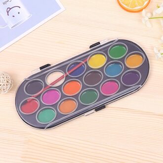 16 Kleuren Solid Aquarel Verf Verf Doos Met Penseel Professionele Heldere Kleur Draagbare Schets Aquarel Palet
