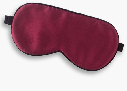 16 Momme Heavy Moerbei Zijde Oogmasker Slaap Eyeshade Blindfold Cover Voor Nacht Slapen, reizen, Dutje bordeaux