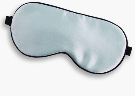 16 Momme Heavy Moerbei Zijde Oogmasker Slaap Eyeshade Blindfold Cover Voor Nacht Slapen, reizen, Dutje meer blauw