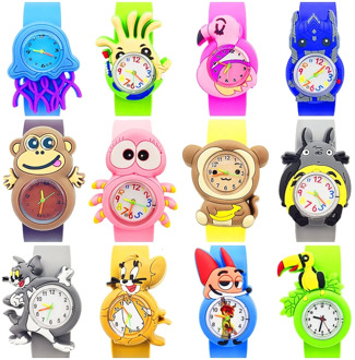 16 New Styles Animals Children Watch Kid Baby Learn Time Toy Fox/Cat/Mouse/Monkey/Spider/Bird Wrist Watch for Kids Birthday Gift