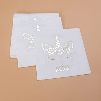 16 Pcs Papieren Handdoeken Gedessineerde Wegwerp Servetten Bruiloft Verjaardag Feestartikelen