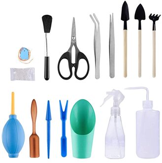 16 Pcs Tuin Planter Kit Succulent Planten Diy Tool Set Transplantatie Zaailing Tool Bonsai Meststof Boren Apparaat Z0520