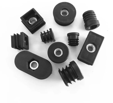 16 pieces M8 M6 plastic furniture legs hole plug with nut black blind hole end cover chair leg cover protective cover furniture