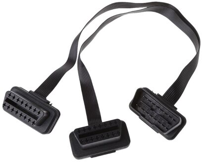 16 Pin OBD2 Male Naar Double Vrouwelijke Splitter Platte Dunne Y Connector Verlengkabel Q9QD