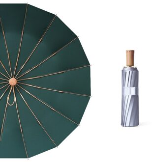 16 Ribben 3-Vouwen Regen Paraplu Anti Uv Paraguas Parasol Regen Winddicht Licht Opvouwbare Draagbare Paraplu Voor Vrouwen mannen 02