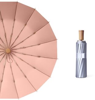 16 Ribben 3-Vouwen Regen Paraplu Anti Uv Paraguas Parasol Regen Winddicht Licht Opvouwbare Draagbare Paraplu Voor Vrouwen mannen 03