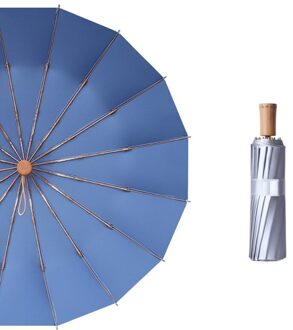 16 Ribben Pocket Mini Paraplu Titanium Zilver Anti Uv Zon Regen 3 Folding Paraplu Voor Vrouwen Mannen Super Zonnebrandcrème UPF50 + 2