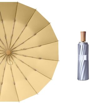 16 Ribben Pocket Mini Paraplu Titanium Zilver Anti Uv Zon Regen 3 Folding Paraplu Voor Vrouwen Mannen Super Zonnebrandcrème UPF50 + 8