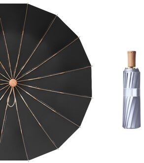 16 Ribben Pocket Mini Paraplu Titanium Zilver Anti Uv Zon Regen 3 Folding Paraplu Voor Vrouwen Mannen Super Zonnebrandcrème UPF50 +